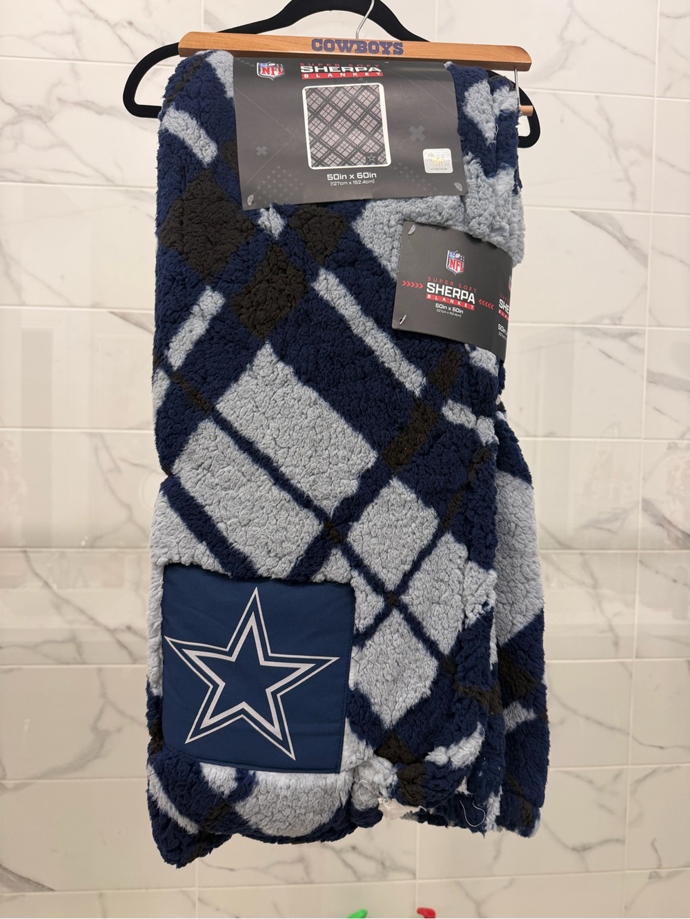 NFL Dallas Cowboys Sherpa Throw Blanket 50x60